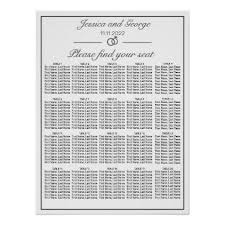 Modern Minimalist White Seating Chart 20 Tables Zazzle Com