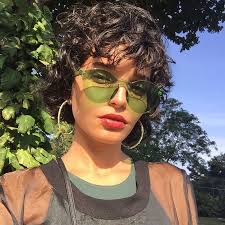 Rimless Monoblock Cut PC Color Lens Rimless Sunglasses A368