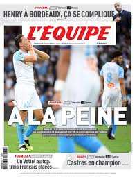 On notera la présence de huit toulousains et l'absence de steffon armitage ou l'equipe a dévoilé son équipe type de l'année en top 14. L Equipe Les Unes Du Journal L Equipe Ce Lundi 27 Aout Facebook