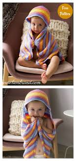 3) and 4 mm (u.s. Garter Stitch Rainbow Hooded Baby Blanket Free Knitting Pattern