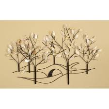 Oil Rubbed Bronze Tree Lined Street Wall Sculpture Tree Wall Art Diy Wall Sculpture Art Metal Bird Wall Art