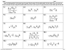 Halloween Exponent Rule All Color By Number Activity Exponents Exponent Rules Zero Exponents