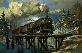 Winter Mountain Steam Jpg 615 403 Steam Art Train Illustration Train Drawing