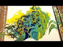 Enhancing Your Acrylic Pour With Ribbons And Spray Of Alcohol Cells No Silicone Youtube Fluid Art Fluid Acrylic Painting Fluid Painting