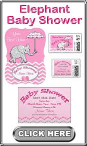 Create a baby shower video invitation online with photos, event details, and audio. Pink And Gray Elephant Baby Shower Invitations Stamps