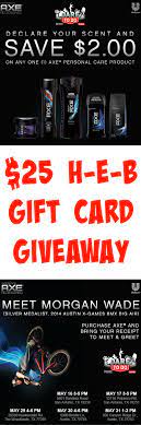 Check spelling or type a new query. Closed 25 H E B Gift Card Giveaway For Texas Axe Dare To Do Event Freebies 4 Mom Gift Card Giveaway Giveaway Gift Card