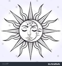 Easy, step by step crescent moon drawing tutorial. The Sun And The Moon Drawing Easy Novocom Top