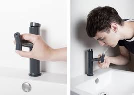 clever bathroom faucet doubles as a