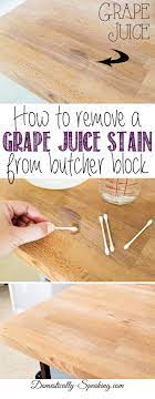 Check spelling or type a new query. Stain Removal Grape Juice On Butcher Block Domestically Speaking Juice Stain Vinegar Cleaning Butcher Block