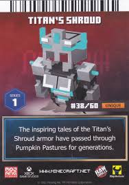 A limited number of minecraft dungeons. Minecraft Dungeons Arcade Series 1 Card 38 Armor Titan S Shroud Arcade Game Cards