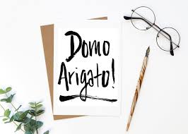 Domo Arigato Thank You Greeting Card Enso Circle Thank You Etsy Thank You Greeting Cards Thank You Typography Thank You Cards