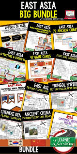 East Asia Bundle World Geography Bundle Digital Distance Learning Print World Geography World Geography Lessons Geography Activities