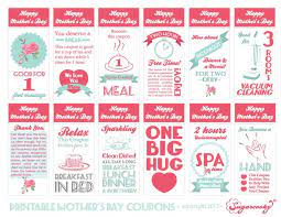 Mother S Day Printable Gift Coupons By Sugarcookygraphics On Etsy Books For Moms Gift Coupons Coupon Book