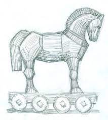 trojan horse pencil by jacktzekov on deviantart troy horse trojan horse drawings