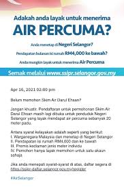 Mereka yang layak mendapat air percuma sebanyak 20 meter padu. Myy Group Air Percuma Facebook