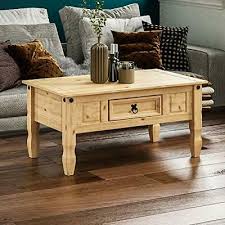 Contemporary lift top wooden sofa end coffee table with storage, source: Amazon Brand Movian Corona Coffee Table With Drawer Distressed Waxed Pine 5055998401785 Ebay