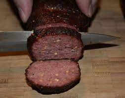 Double Garlic Smoked Summer Sausage Recipe Summer Sausage Recipes Sausage Recipes Elk Recipes