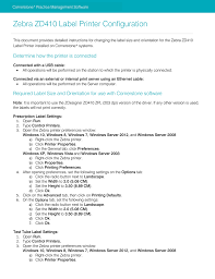 Zebra Zd410 Label Printer Configuration Manualzz