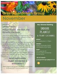 Greely Gardeners Group Indoor Plants and Plant Exchange