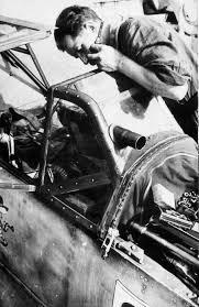 Adolf Galland S Bf 109 Serviced By His Crew Chief Unteroffizier Meyer Note The Unusual Telescopic Sight Fitted Luftwaffe Planes Wwii Aircraft Messerschmitt