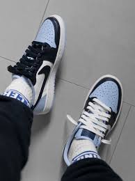 Jukubo Blue Basketball Shoes Jordans Sneakers Outfit White Basketball Shoes