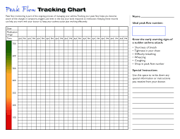 Blank Peak Flow Chart Printable Templates At