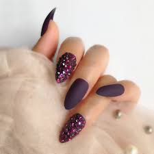 This cute acrylic nails has marble matte and light beige on two fingers. Custom Full Diamond Matte Coffin Fake Nails Designer Medium Long Dark Wine Red False Nails Natural Stiletto Ab Stones Tips Buy At The Price Of 2 85 In Aliexpress Com Imall Com