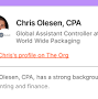 Profile Picture of Chris Olesen, CPA - Global Assistant Controller at World Wide Packaging (@theorg.com) on Google