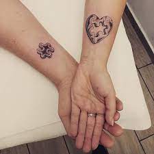 1.3 simple heart tattoo design on shoulder. Couple Matching Puzzle Tattoos Novocom Top