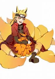 Uzumaki Naruto Fox Sage Mode Nine Tails Kyuubi Kurama Cute Naruto Naruto Uzumaki Anime Chibi Naruto