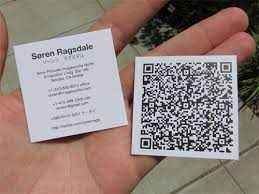 Just print a vcard qr code on your business card. My New Qr Code Business Card Qr Code Business Card Business Card Design Examples Of Business Cards