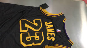 Very clean, worn once lebron james nike lakers black mamba city edition jersey in black/yellow. Los Angeles Lakers 23 Lebron James Black Replica Jerseys From China Review Youtube