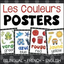 This Is A Set Of 11 Posters For Learning Colours In Both French And English These Are Provided In Two Versions Bilin Learning Colors Colours Classroom Themes