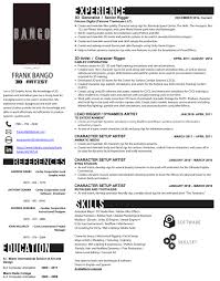resume for 3d artist art gallery