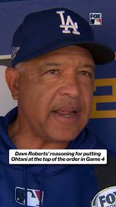 Dave Roberts explains his decision to move Ohtani in the batting order