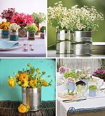 Recycled Bottle Centerpieces Bottle Centerpieces Tin Can Centerpieces Mason Jar Centerpieces