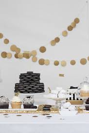 Black And White Desserts Treats Black White Birthday Party Gold Party