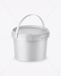 Matte Plastic Bucket Mockup Half Side View High Angle Shot In Packaging Mockups On Yellow Images Object Mockups High Angle Shot Design Mockup Free Mockup Free Psd