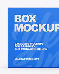 Paper Box With Handle Mockup Yellow Author
