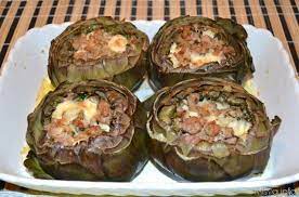 Carciofi Ripieni Di Salsicce Ricetta Carciofi Ripieni Ricette Carciofi
