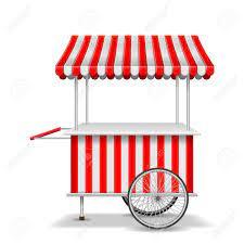 Download Realistic Street Food Cart With Wheels Mobile Red Market Stall Template Farmer Shop Market Cart Kiosk Store Mockup Vector Illustration Royalty Free Cliparts Vectors And Stock Illustration Image 100695606