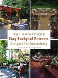 The landscaping experts at hgtv offer an array of ideas for fixing a boring backyard with hardscaping, outbuildings, pools, sheds, gardens, paths and an array of options for great backyard landscaping ideas. 25 Amazingly Cozy Backyard Retreats Designed For Entertaining