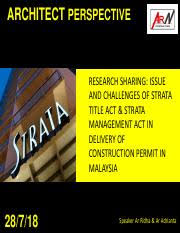 The strata title amendment act 2013 and strata management act has been fully operational since 1st june 2015. Strata Title Act Pdf Architect Perspective Research Sharing Issue And Challenges Of Strata Title Act Strata Management Act In Delivery Of Construction Course Hero