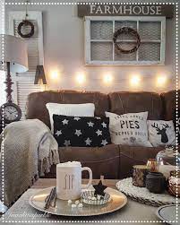 Rustic Living Room Cozy Stringlights Rustic Living Room Living Room Decor Rustic Farm House Living Room