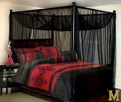 Install curtains for your canopy or other bed frame to give your. Black Four Poster Bed Ideas On Foter