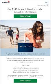 Referring a friend or family member to an american express credit card is easy. Earn 100 With Capital One Refer A Friend Points With A Crew