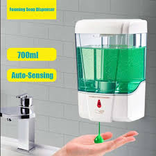 They are often used in conjunction with automatic faucets in public restrooms. Jual Automatic Liquid Soap Dispenser Wall Mounted Touchless Bathroom Non Drip Online Januari 2021 Blibli