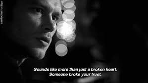 We can't get enough of the doomed love triangles, tragic deaths, witchy loopholes, good guys doing bad things and bad guys doing good things. Klaus Broken And The Originals Image Vampire Diaries Guys Vampire Diaries Funny The Originals