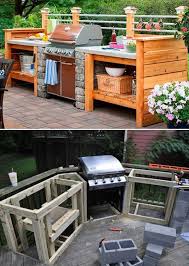 Information with diagrams on how to build an outdoor kitchen which includes grill, smoker, brick oven, and proof box. Diy Grill Station Ideas To Make Your Grilling Easier