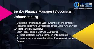 We also offer the latest cv and interview advice for finance managers. Talentinthecloud On Twitter Senior Finance Manager Accountant Based In Johannesburg South Africa Apply Via The Link Https T Co Zuiri5zp52 Senior Finance Manager Jhb Southafica Career Hiring Opportunity Https T Co 0awunxxdeu